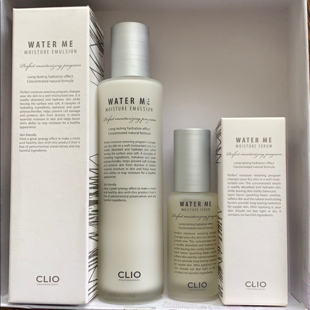 NIB Clio Water Me moisture emulsion and serum set